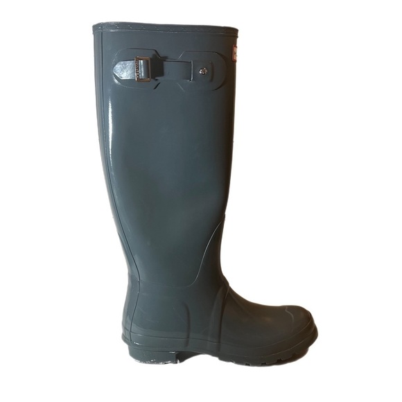 Hunter Women’s Original Tall Rain Boots Wellies Gray Slate Size 9 - Picture 3 of 8